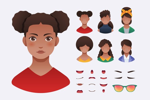 Construcción de rostro de mujer