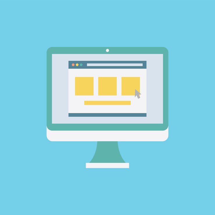 Vector gratuito construyendo una página web