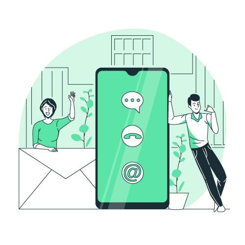 Contáctenos ilustración del concepto