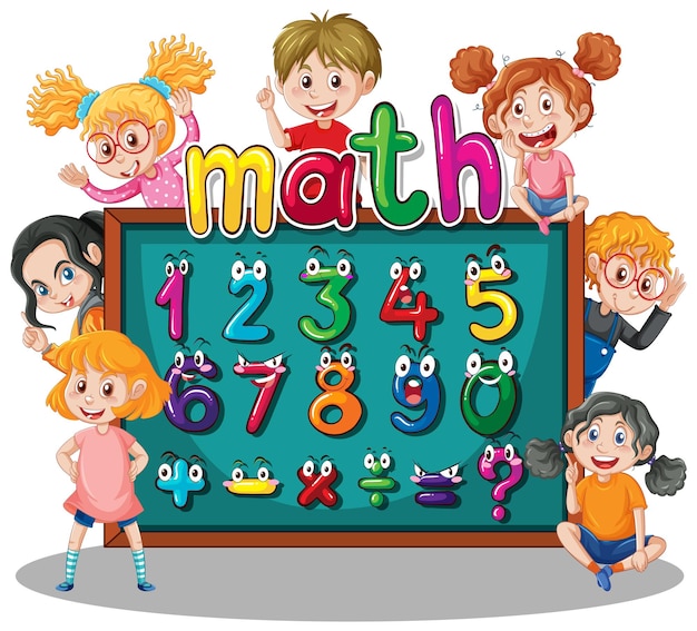 Contando números del 0 al 9 y símbolos matemáticos