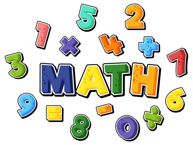 Contando números del 0 al 9 y símbolos matemáticos
