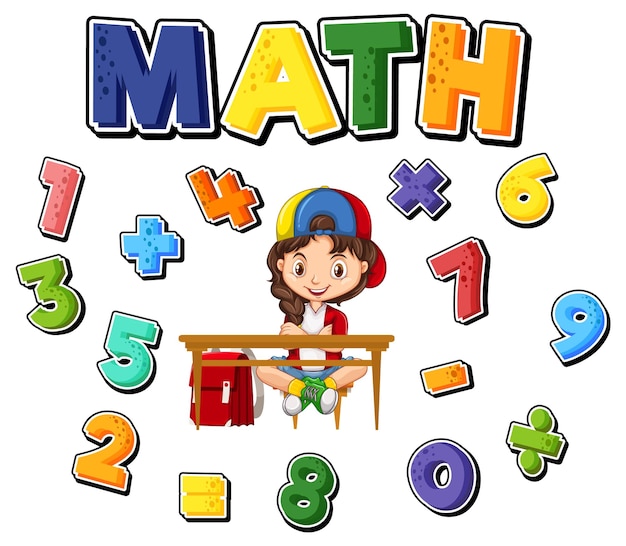 Contando números del 0 al 9 y símbolos matemáticos
