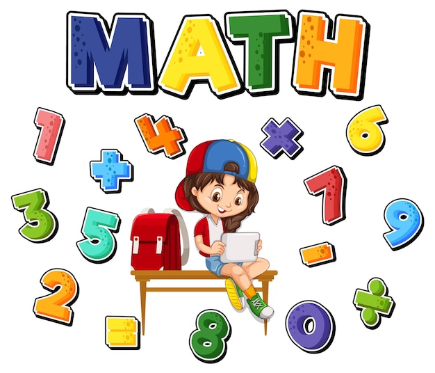Contando números del 0 al 9 y símbolos matemáticos