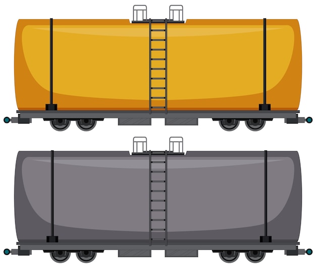 Contenedor de carga de tren de carga sobre fondo blanco.
