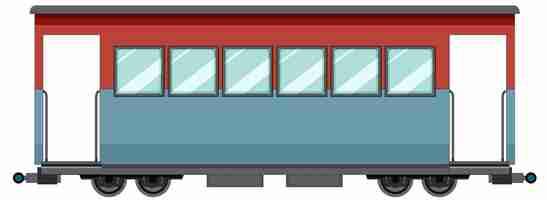 Vector gratuito contenedor de carga de tren de carga sobre fondo blanco.