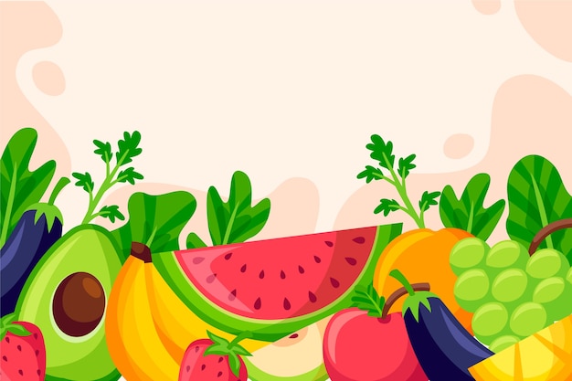 Contexto de las frutas y verduras