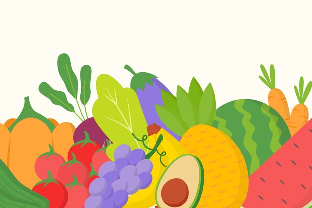Contexto de las frutas y verduras