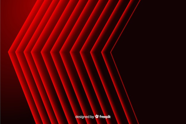 Contexto geométrico de líneas puntiagudas rojas abstractas modernas