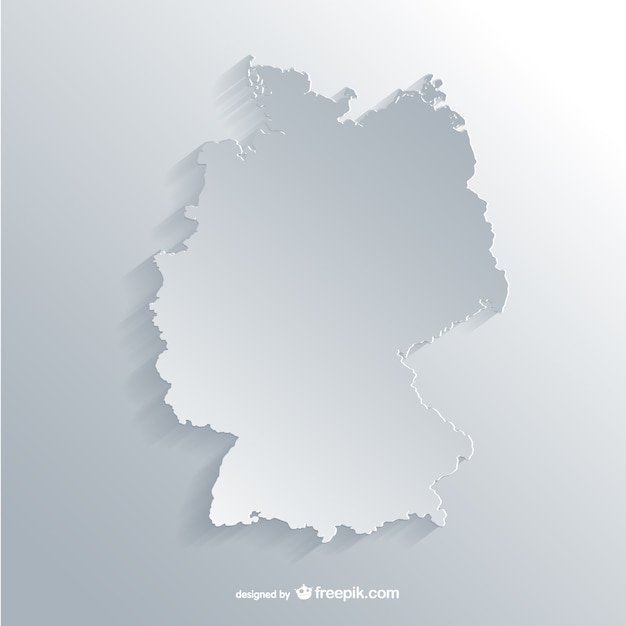 Contorno blanco de Alemania