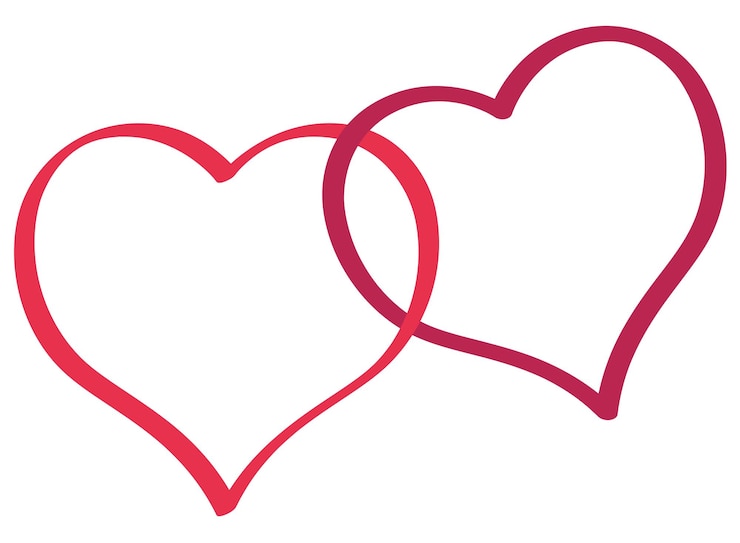 Vector gratuito contornos de corazón dibujados a mano superpuestos