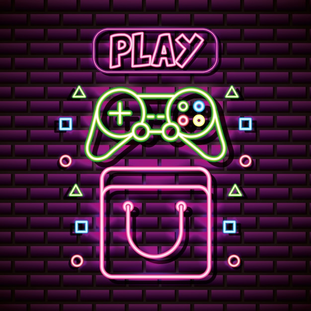 controla una obra en estilo neón, videojuegos relacionados