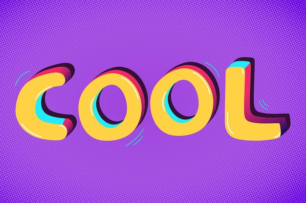 Cool vector de tipografía de palabra funky