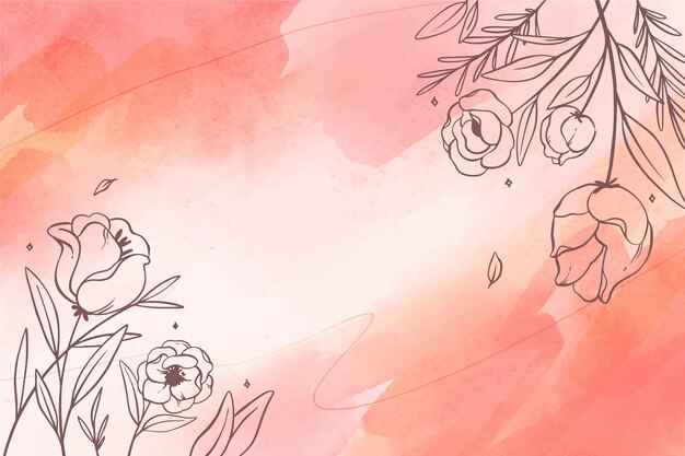 Copie el fondo del espacio con diseño floral