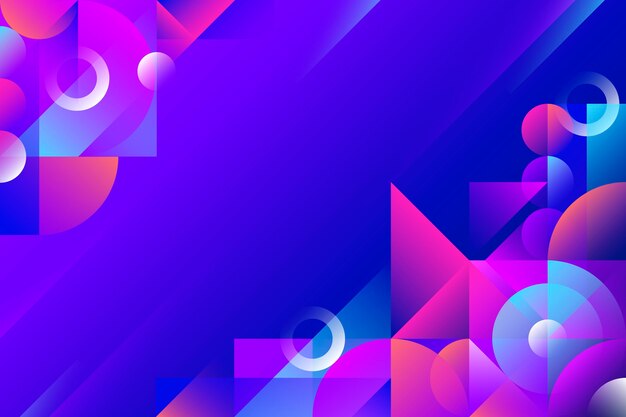 Copie el fondo geométrico degradado futurista del espacio