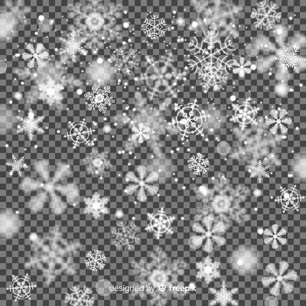 Copos de nieve borrosos