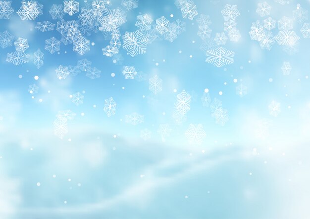 Copos de nieve de navidad