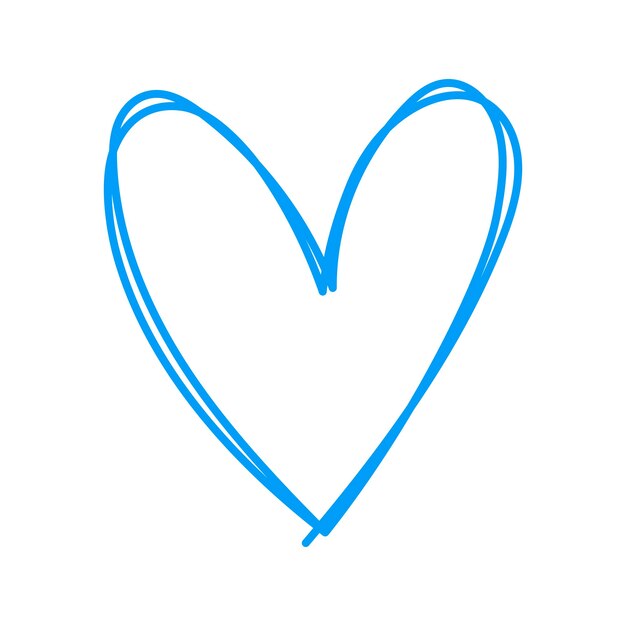 El corazón azul de Doodle
