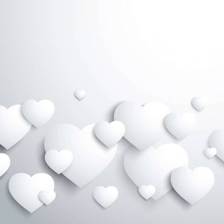 Corazón blanco y elegante