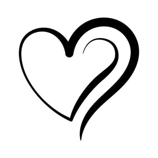 Corazón de la caligrafía