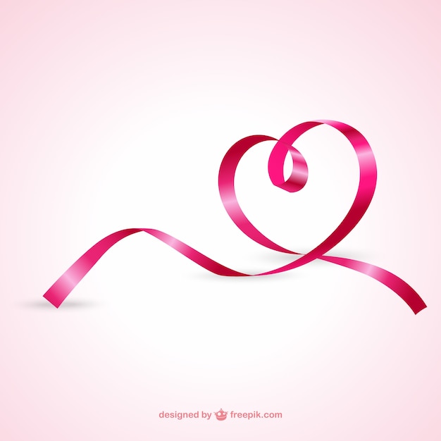 Corazón de cinta rosa