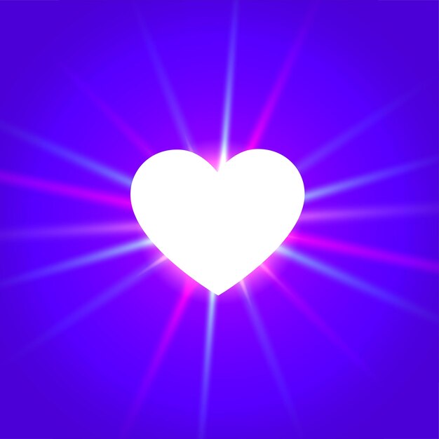 Corazón cortado en papel con efecto de luz para el saludo del día de san valentín