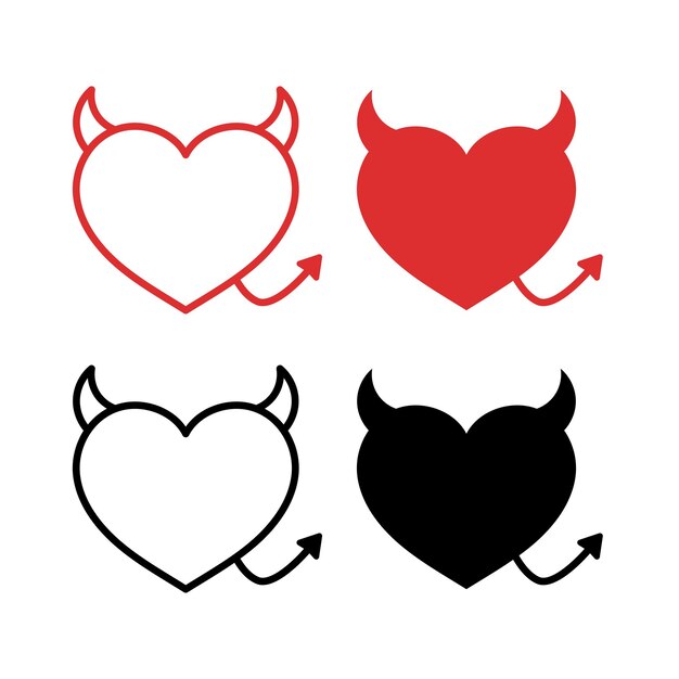 El corazón del diablo conjunto de cuatro