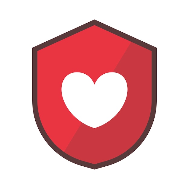 El corazón en el escudo rojo
