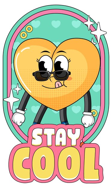 Corazón con estilo cómico de expresión de palabra
