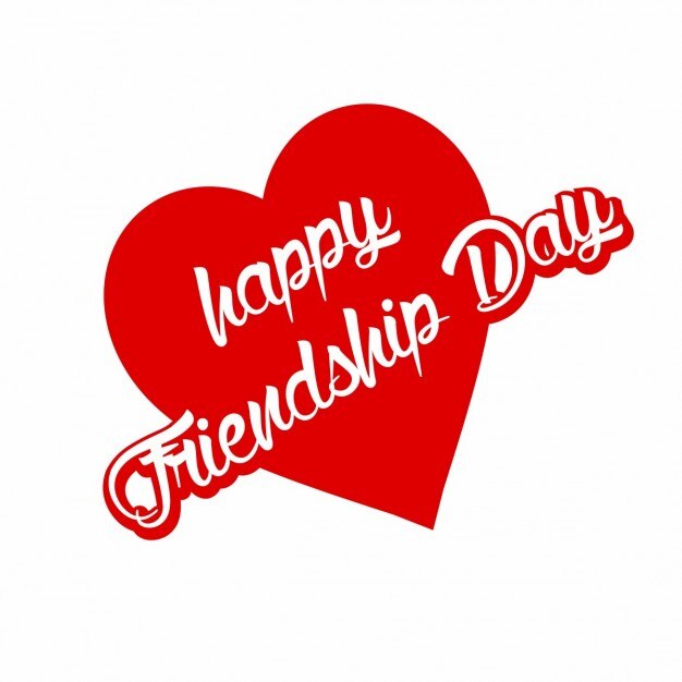 Corazón feliz del día de la amistad