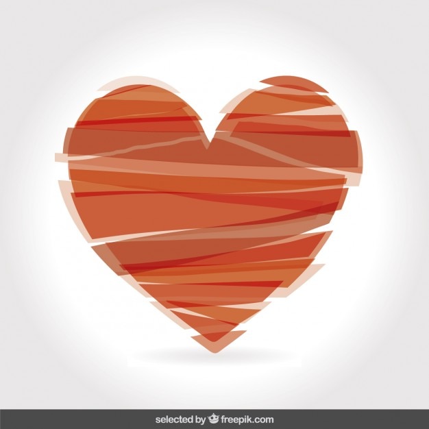 Corazón hecho con rayas