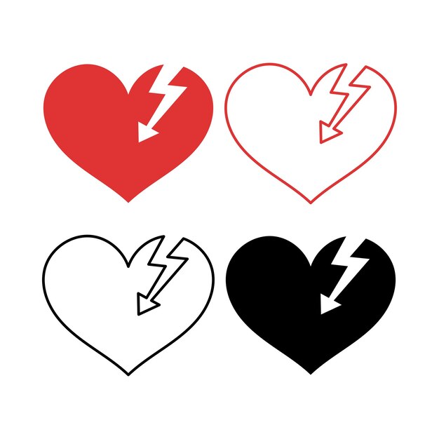 El corazón con el perno de la flecha
