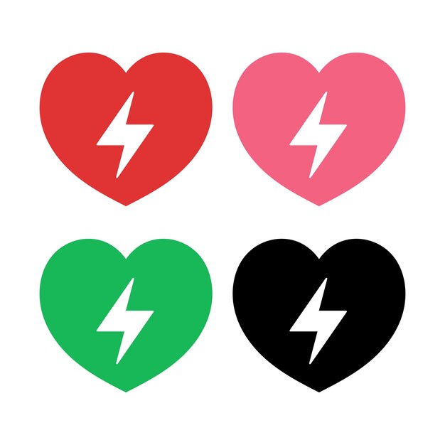 Corazón con perno de varios colores