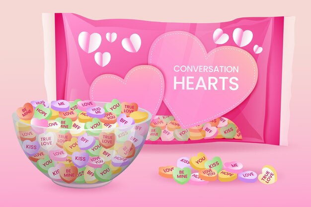 Corazones encantadores de conversación ilustrados