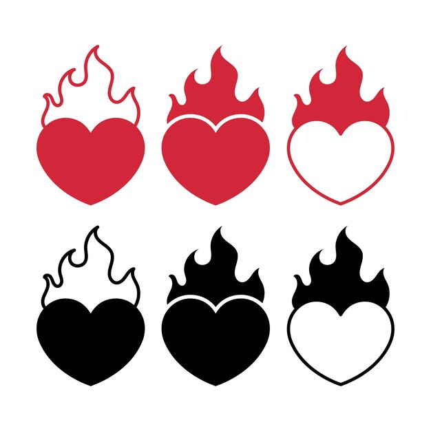 Los corazones en llamas