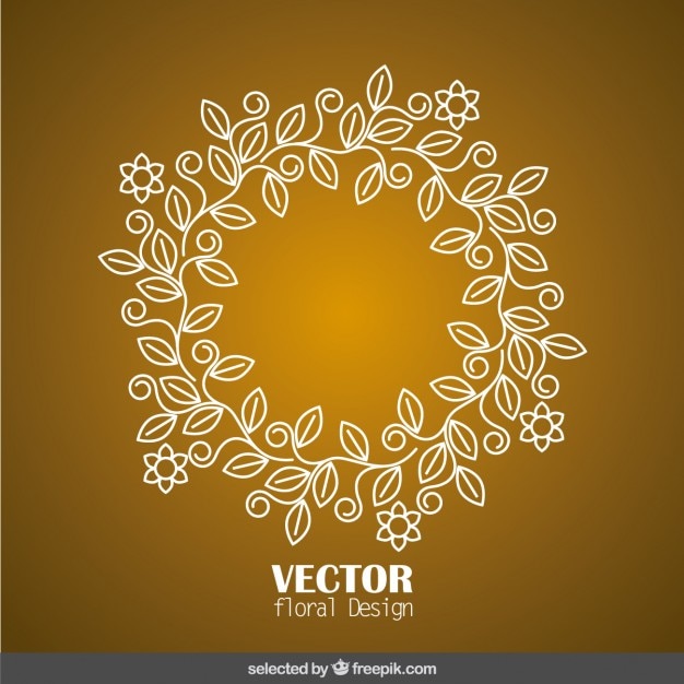 Vector gratuito corona blanca floral