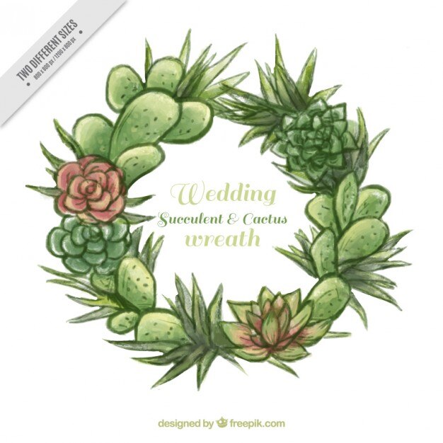 Corona de cactus para boda