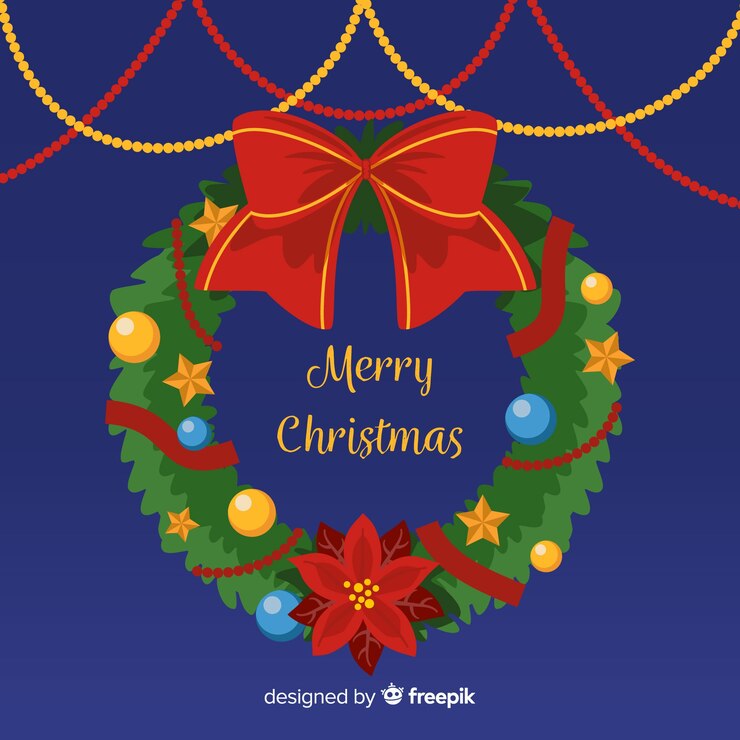 Vector gratuito la corona de navidad