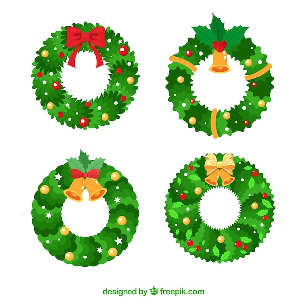 Coronas florales navideñas 