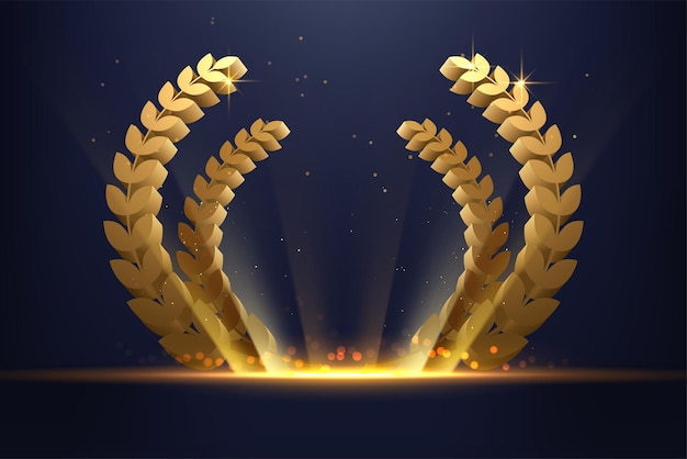Coronas de laurel símbolo de victoria, gloria y éxito