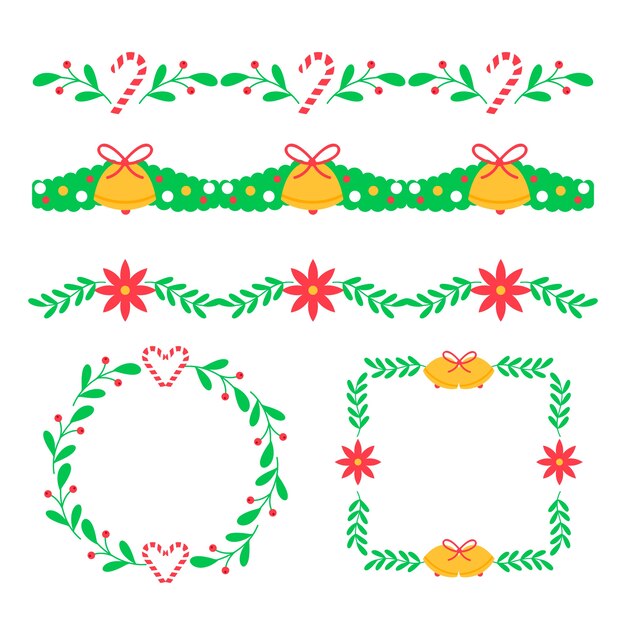 Coronas y marcos navideños tradicionales