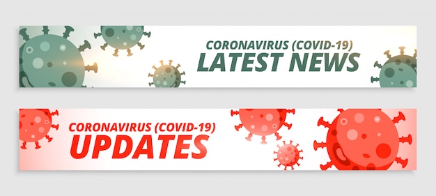 Coronavirus covid19 últimas noticias y actualizaciones diseño de banner