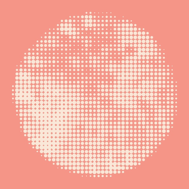 Coronavirus de semitono blanco sobre vector de ilustración de fondo rosa