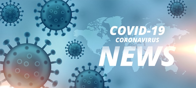 Coronavirus último diseño de banner nuevo y actualizado