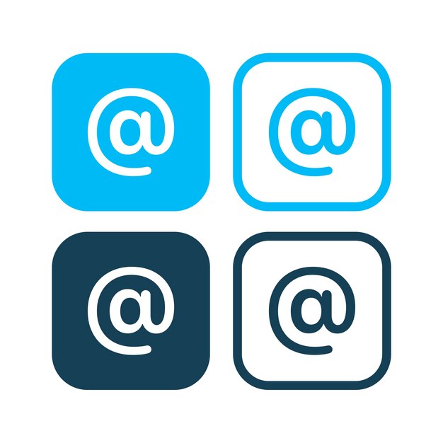 El correo en los cuadrados de señales de cuatro