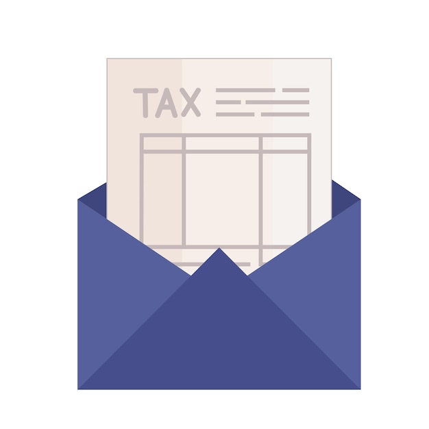 Vector gratuito correo de declaración de impuestos