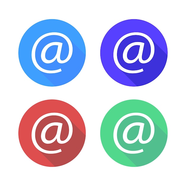El correo en el signo de conjunto múltiple