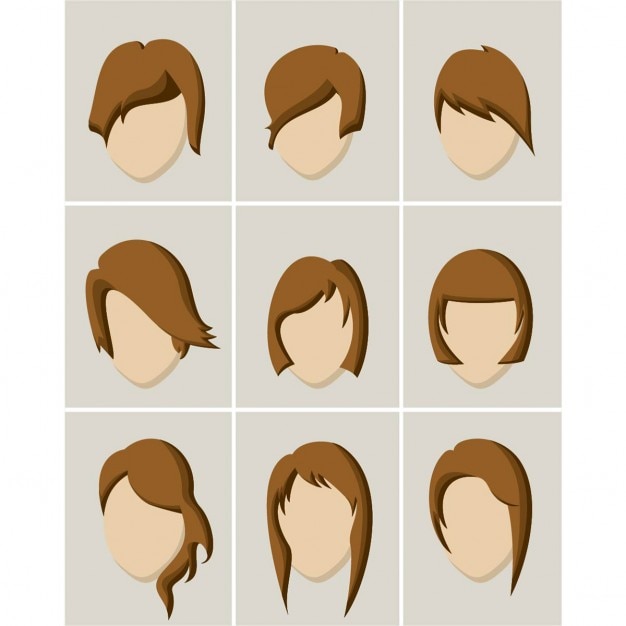 Vector gratuito corte de pelo femenino