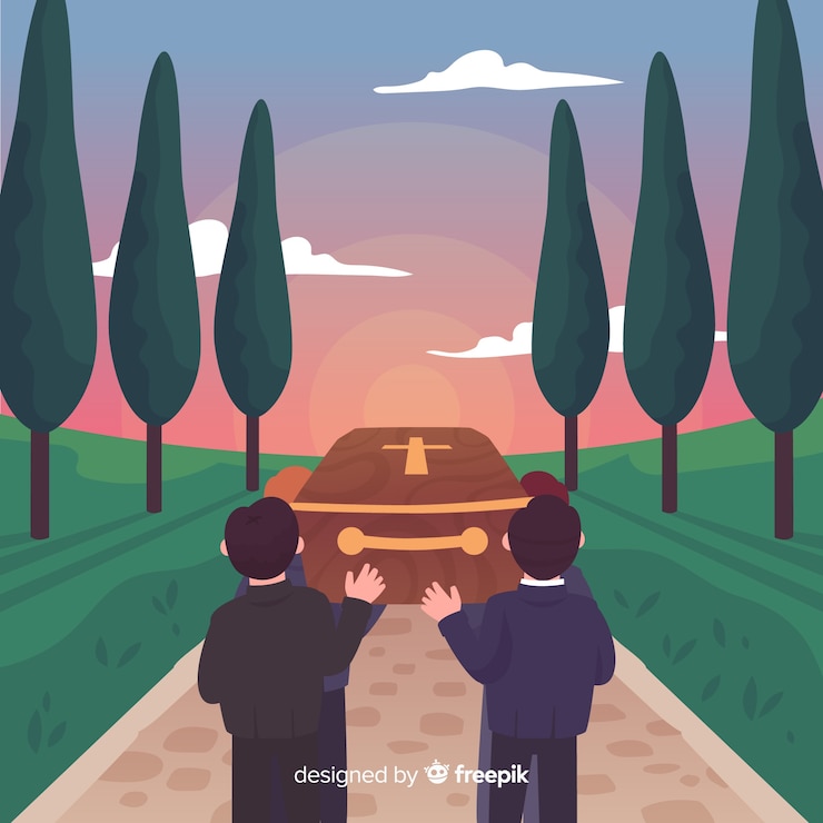 Vector gratuito cortejo fúnebre