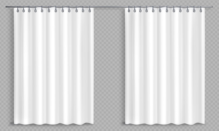 Vector gratuito cortinas de baño realistas