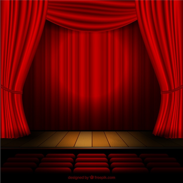 Vector gratuito cortinas de teatro